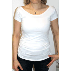 KADIN %100 Pamuklu T-Shirt (Geniş U yaka) kısa kollu / K11