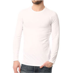 Erkek %100 Pamuklu T-Shirt (0 yaka) uzun kollu / E02