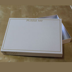 500 parça puzzle için üzeri resim kaplı boş kutu